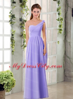 2015 Empire Chiffon Bridesmaid Dresses with Ruching