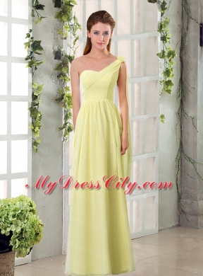 2015 Empire Chiffon Bridesmaid Dresses with Ruching