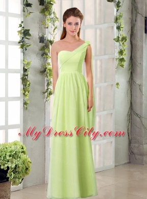 2015 Empire Chiffon Bridesmaid Dresses with Ruching