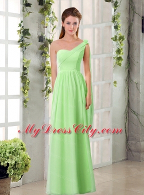 2015 Empire Chiffon Bridesmaid Dresses with Ruching