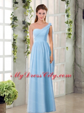 2015 Empire Chiffon Bridesmaid Dresses with Ruching