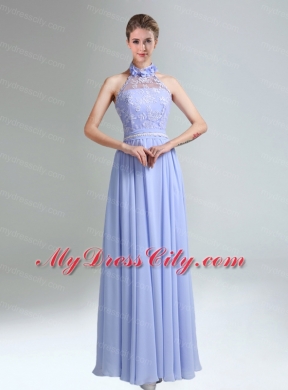 2015 Modest Belt Empire Bridesmaid Dress in Lavender