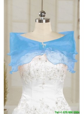 2015 Remarkable Beading Quinceanera Dresses in Baby Blue