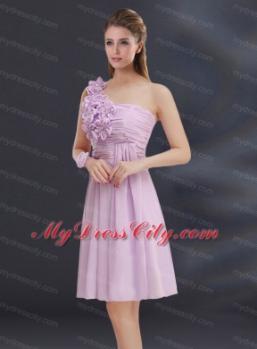 2015 Romantic Hand Made Flowers Sweetheart Bridesmaid Dress with Ruching