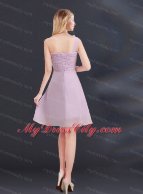 2015 Romantic Hand Made Flowers Sweetheart Bridesmaid Dress with Ruching