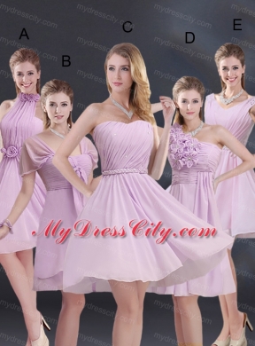 2015 Romantic Hand Made Flowers Sweetheart Bridesmaid Dress with Ruching