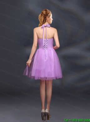 Beautiful Lilac A Line Appliques Mother Dresses with Halter