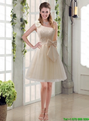 Elegant Princess Mini Length Lace Mothr of The Bride  Dress with   Bowknot