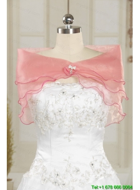 Most Popular White Quinceanera Dresses with Pink Appliques and Ruffles