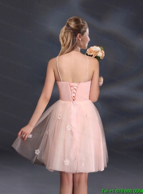 Tulle Appliques Mini Length 2015 Nother Dresses with Halter