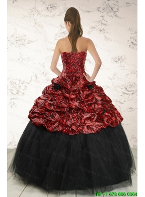 2015 Exclusive Ball Gown Leopard Quinceanera Dresses in Multi-color