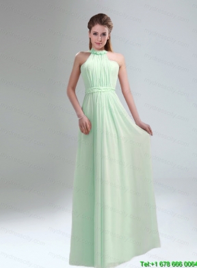 Romantic 2015 High Neck Chiffon Light Pink Mothr of The Bride    Dress