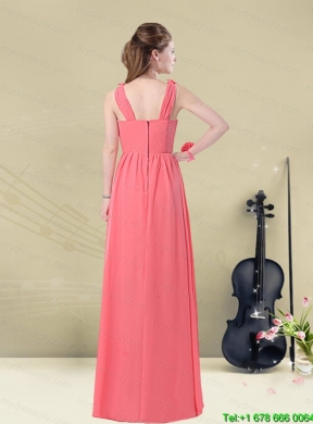 Super Hot Straps Floor Length Mothr of The Bride  Dress with Belt