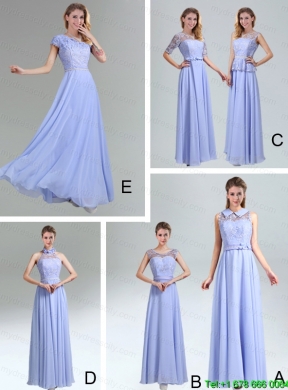 One Shoulder Belt Empire 2015 Appliques Mothr of The Bride Dress   in Lavender