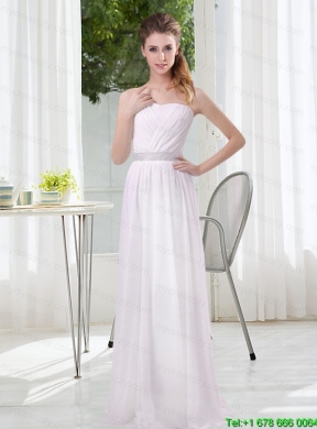 White Ruching Empire Mothr of The Bride Dresses for 2015