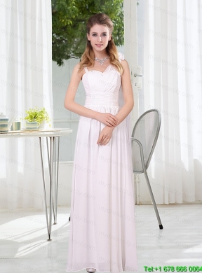 White Ruching Empire Mothr of The Bride Dresses for 2015