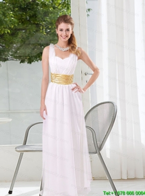 White Ruching Empire Mothr of The Bride Dresses for 2015