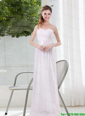 White Ruching Empire Mothr of The Bride Dresses for 2015