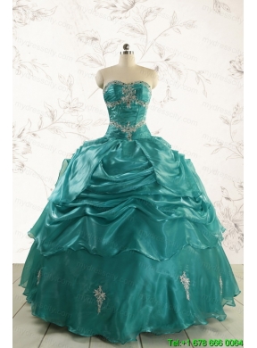 Discount Sweetheart Appliques Quinceanera Dresses for 2015