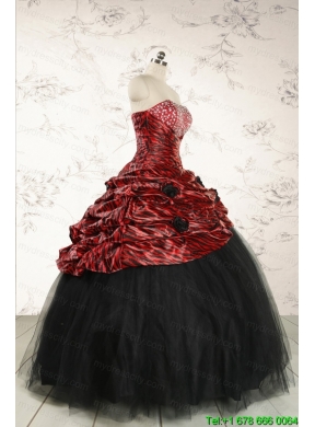 2015 Exclusive Ball Gown Multi-color Leopard Quinceanera Dress