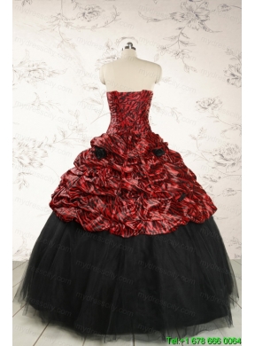 2015 Exclusive Ball Gown Multi-color Leopard Quinceanera Dress