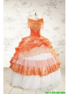 2015 Perfect Strapless Quinceanera Dresses with Beading