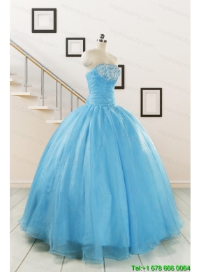 Cheap Strapless Quinceanera Dresses with Appliques