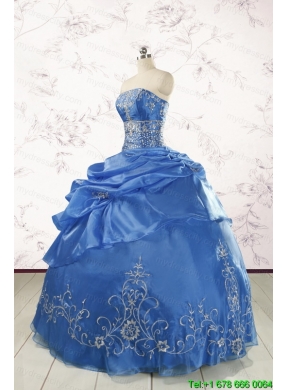 Exclusive Royal Blue Quinceanera Dresses with Appliques For 2015