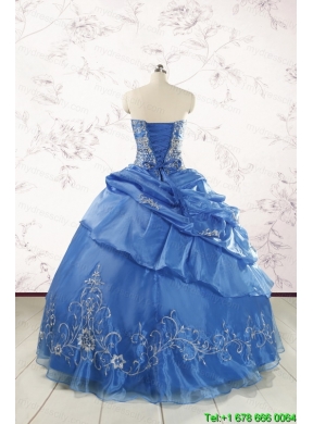 Exclusive Royal Blue Quinceanera Dresses with Appliques For 2015