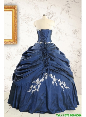 Gorgeous Sweetheart Ball Gown Quinceanera Dresses in Navy Blue