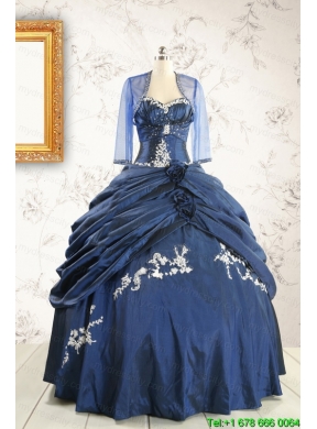 Gorgeous Sweetheart Ball Gown Quinceanera Dresses in Navy Blue