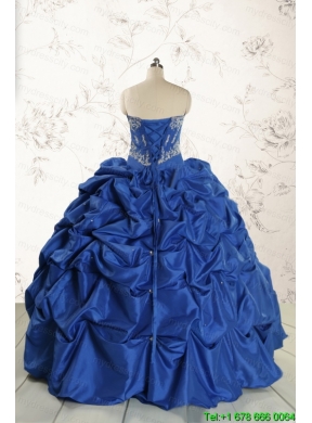 Elegant Beading Quinceanera Dresses in Royal Blue for 2015