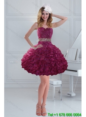 2015 Perfect Beading and Ruffles Quinceanera Dresses with Floor Length