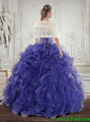 2015 The Most Popular Purple Quinceanera Dresses with Beading and Ruffles