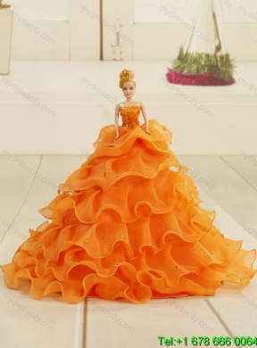 Beaded and Ruffled Best Sweetheart Quinceanera Dress in Yellow