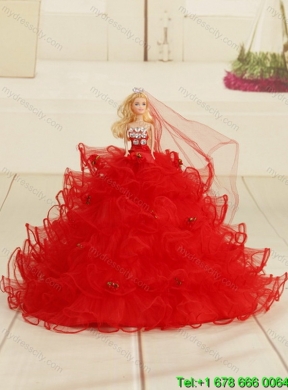 Beautiful Strapless Red Quinceanera Dresses with Appliques and Pick Ups for 2015