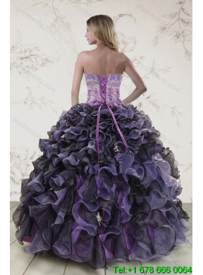 Pretty 2015 Sweet 16 Dresses with Appliques and Ruffles