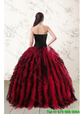 Fashionable Multi Color Sweet 16 Best Dresses with Beading and Ruffles