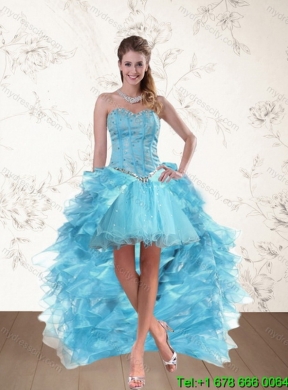 Most Popular Beaded Sweetheart Multi Color Best Quinceanera Dress with Ruffles