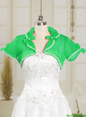 Spring Green Wedding Beading Party Organza Shawls