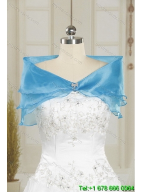 Strapless Detachable Classic Quinceanera Dress with Appliques and Ruffles