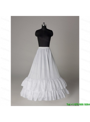 Affordable Organza Floor-length Wedding Petticoat in White