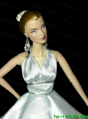 Perfect Party Dress To Barbie Doll Dress With Beading and Light Blue