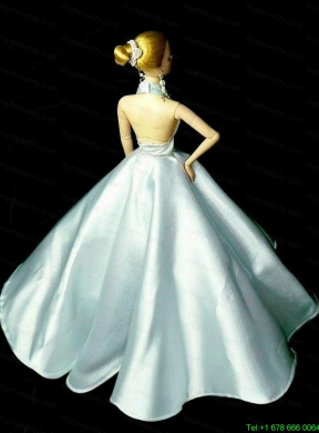 Perfect Party Dress To Barbie Doll Dress With Beading and Light Blue