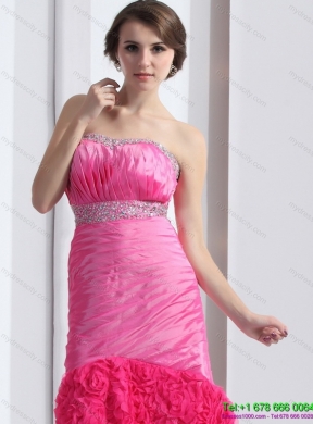 2015 Wonderful Strapless Prom Dress with Ruching and Beading