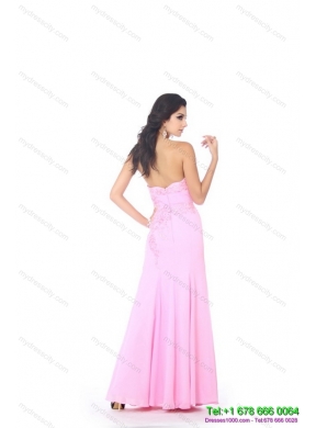 Cute Beading Sweetheart Ruching Prom Dresses in Baby Pin