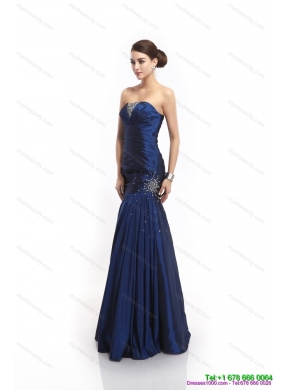 2015 The Super Hot Strapless Mermaid Prom Dress with Beading