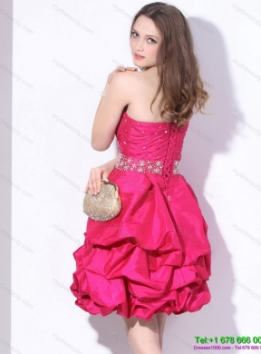 Perfect One Shoulder Beading Prom Dress with Pick Ups