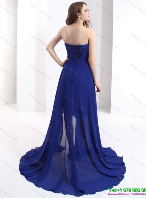 2015 Sweetheart Designer Prom Dress with Beading and Brush