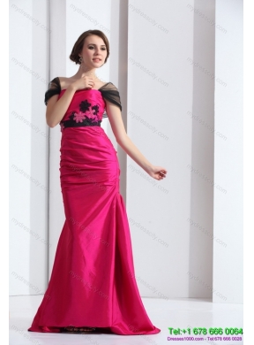 Designer 2015 Prom Dress with  Brush Train and Hand Made Flowers